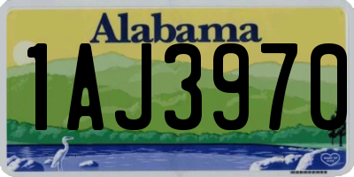 AL license plate 1AJ3970