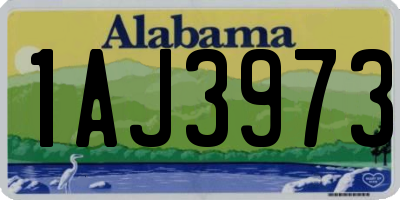 AL license plate 1AJ3973