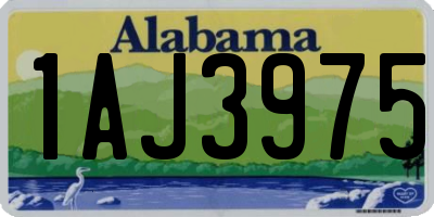 AL license plate 1AJ3975