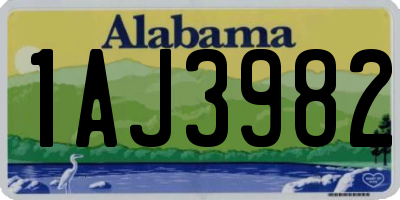 AL license plate 1AJ3982