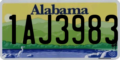 AL license plate 1AJ3983