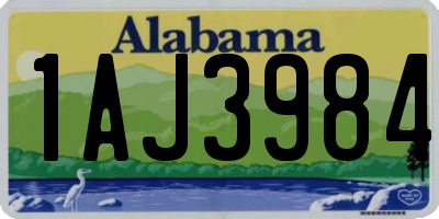 AL license plate 1AJ3984
