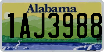 AL license plate 1AJ3988