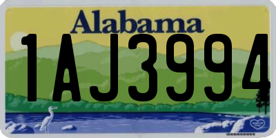 AL license plate 1AJ3994