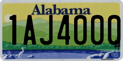 AL license plate 1AJ4000