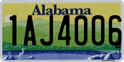 AL license plate 1AJ4006