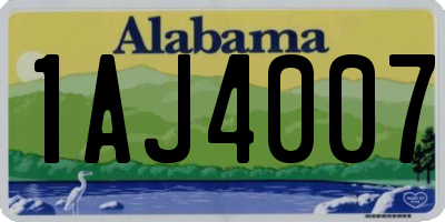 AL license plate 1AJ4007