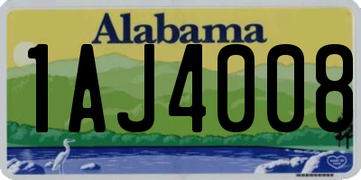 AL license plate 1AJ4008