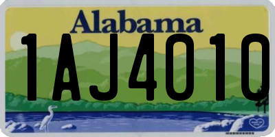 AL license plate 1AJ4010