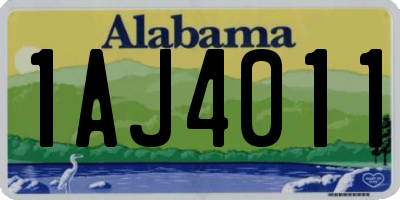 AL license plate 1AJ4011