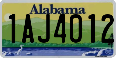 AL license plate 1AJ4012