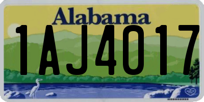 AL license plate 1AJ4017