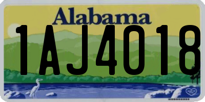 AL license plate 1AJ4018