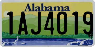 AL license plate 1AJ4019