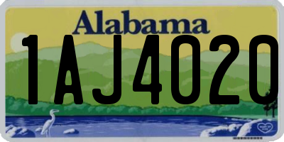 AL license plate 1AJ4020