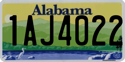 AL license plate 1AJ4022