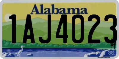AL license plate 1AJ4023
