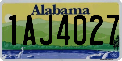 AL license plate 1AJ4027