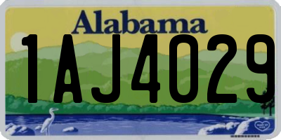 AL license plate 1AJ4029
