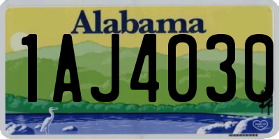 AL license plate 1AJ4030
