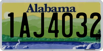 AL license plate 1AJ4032