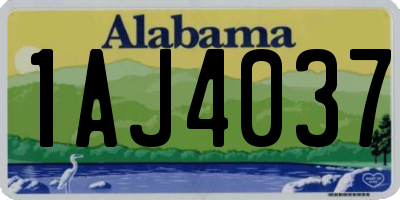 AL license plate 1AJ4037