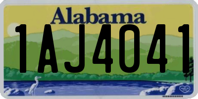 AL license plate 1AJ4041