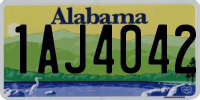 AL license plate 1AJ4042