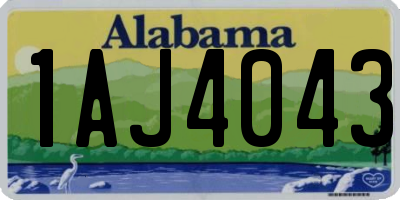AL license plate 1AJ4043