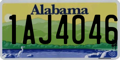 AL license plate 1AJ4046