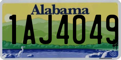 AL license plate 1AJ4049