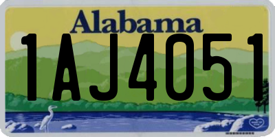 AL license plate 1AJ4051
