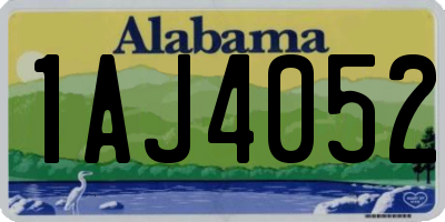 AL license plate 1AJ4052