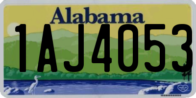 AL license plate 1AJ4053