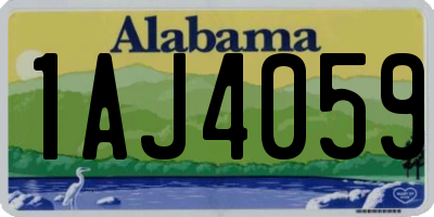 AL license plate 1AJ4059