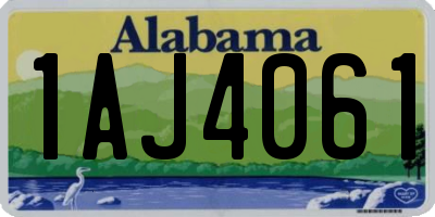 AL license plate 1AJ4061