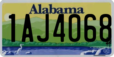 AL license plate 1AJ4068