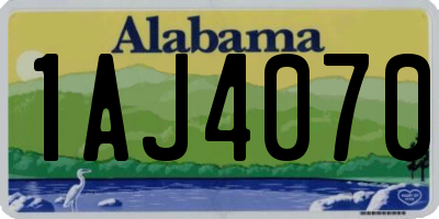AL license plate 1AJ4070