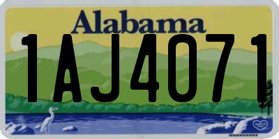 AL license plate 1AJ4071