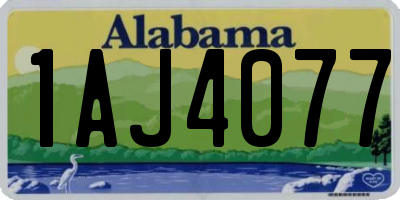 AL license plate 1AJ4077