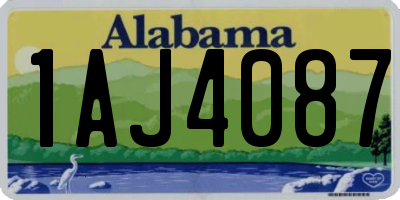 AL license plate 1AJ4087