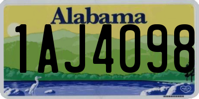 AL license plate 1AJ4098