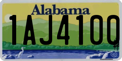 AL license plate 1AJ4100