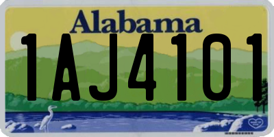AL license plate 1AJ4101