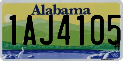 AL license plate 1AJ4105
