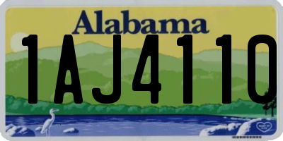 AL license plate 1AJ4110