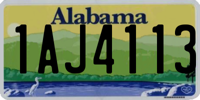 AL license plate 1AJ4113