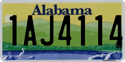 AL license plate 1AJ4114