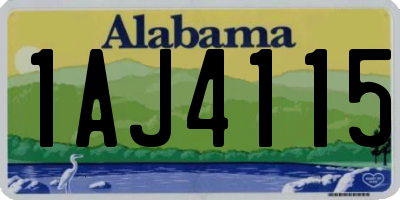 AL license plate 1AJ4115