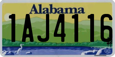 AL license plate 1AJ4116